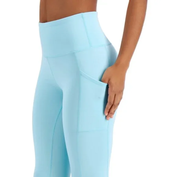 ID Ideology Womens High Waist 7/8 Length Athletic Leggings Pants Light Blue XL - Picture 2 of 5